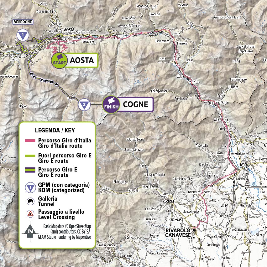 Tappa 12 del Giro-E 2022: Aosta, Cogne
