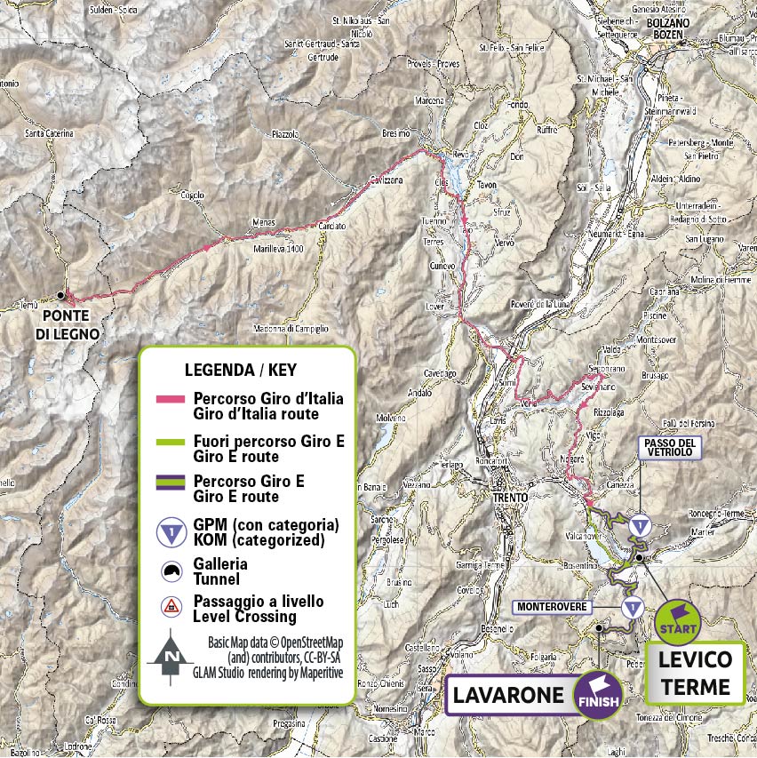 Tappa 14 del Giro-E 2022: Levico Terme, Lavarone