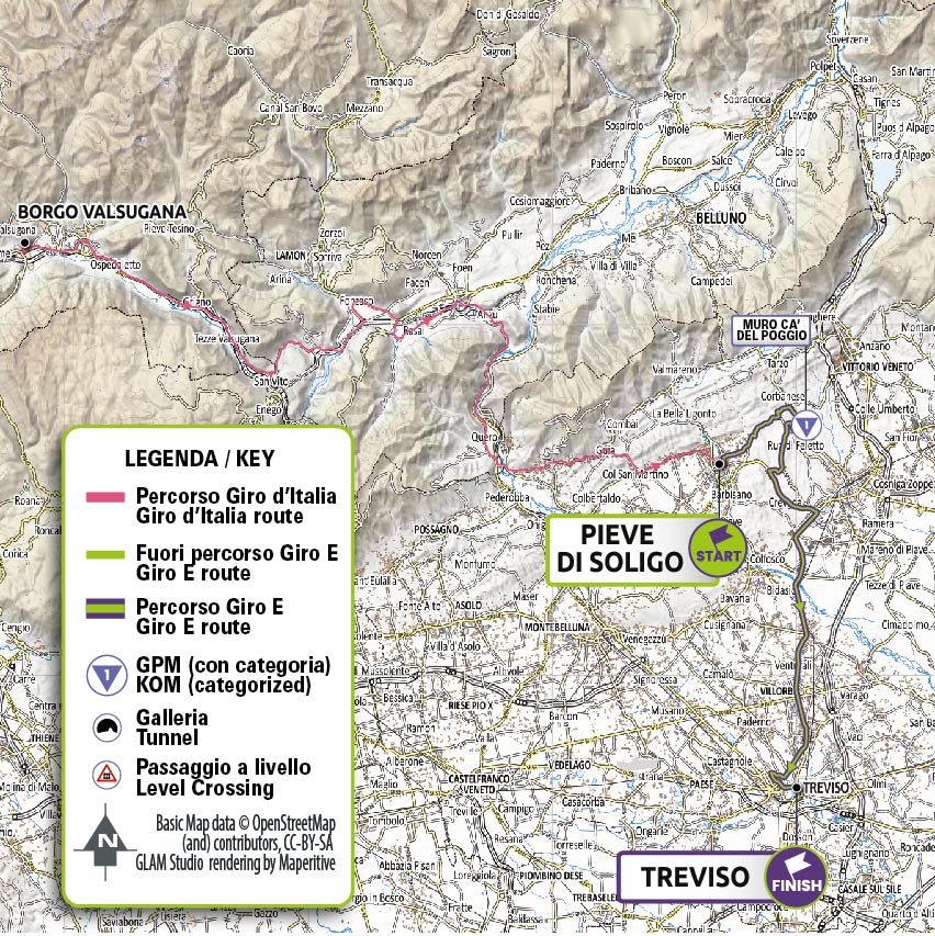 Tappa 15 del Giro-E 2022: Pieve di Soligo, Treviso