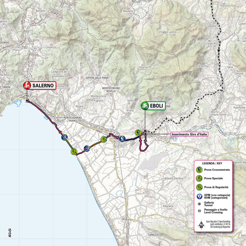Planimetria/Map Tappa 5 Giro-E Enel X Way 2023