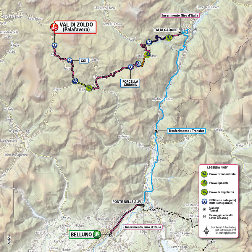 Planimetria/Map Tappa 18 Giro-E Enel X Way 2023