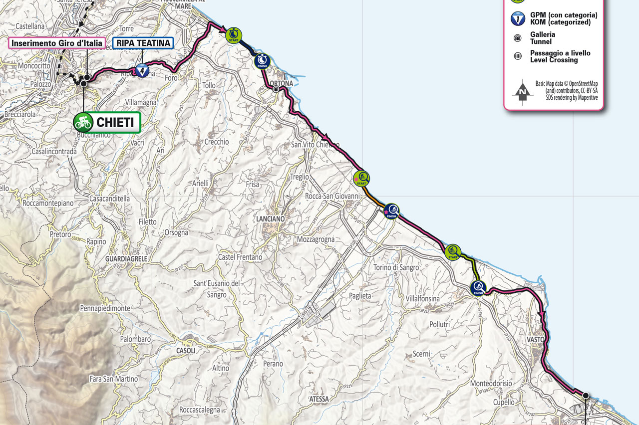 Planimetria/Map Tappa 2 Giro-E Enel X Way 2023
