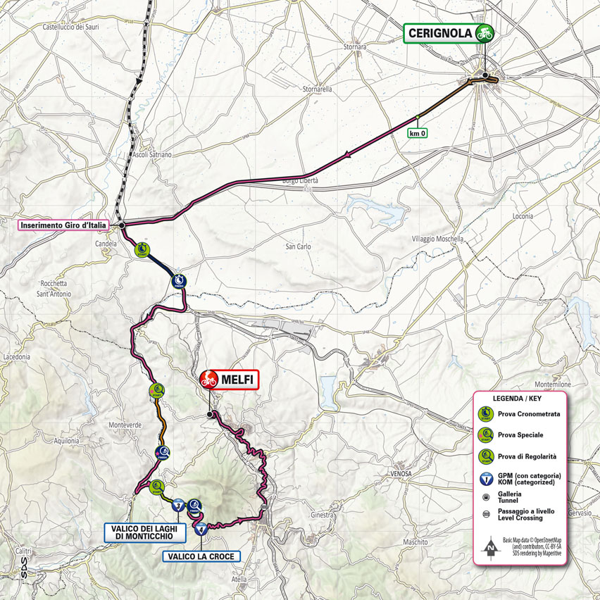 Planimetria/Map Tappa 3 Giro-E Enel X Way 2023