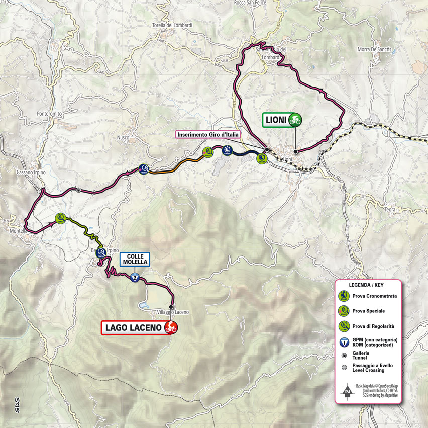 Planimetria/Map Tappa 4 Giro-E Enel X Way 2023