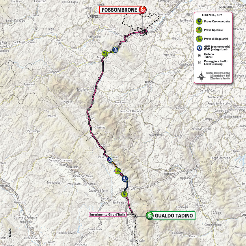 Planimetria/Map Tappa 8 Giro-E Enel X Way 2023