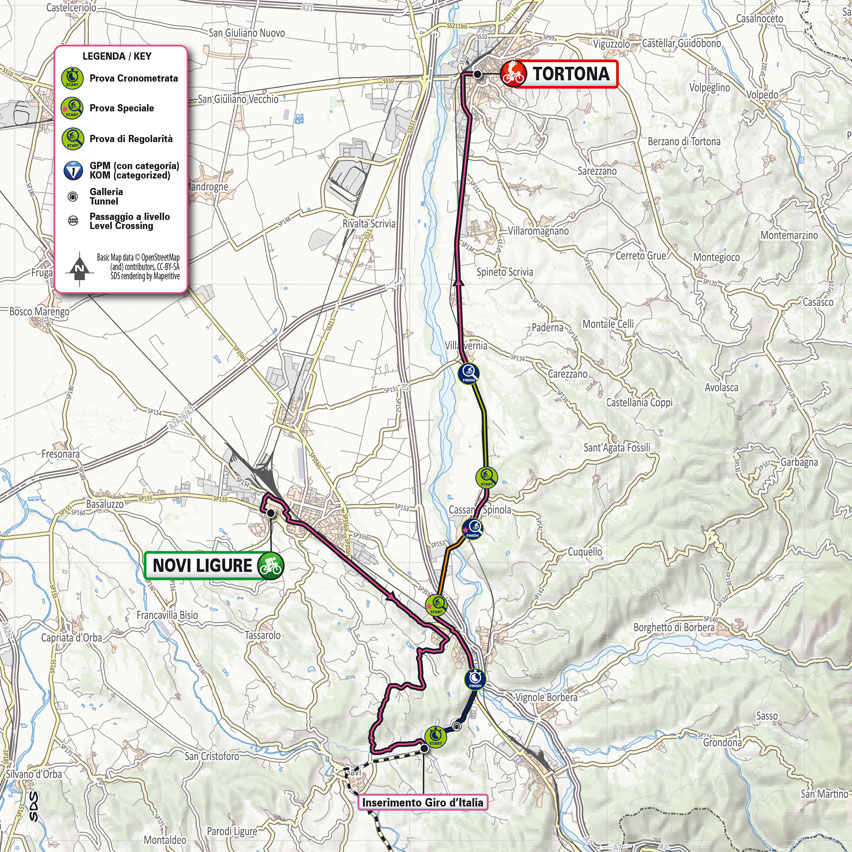 Planimetria/Map Tappa 11 Giro-E Enel X Way 2023