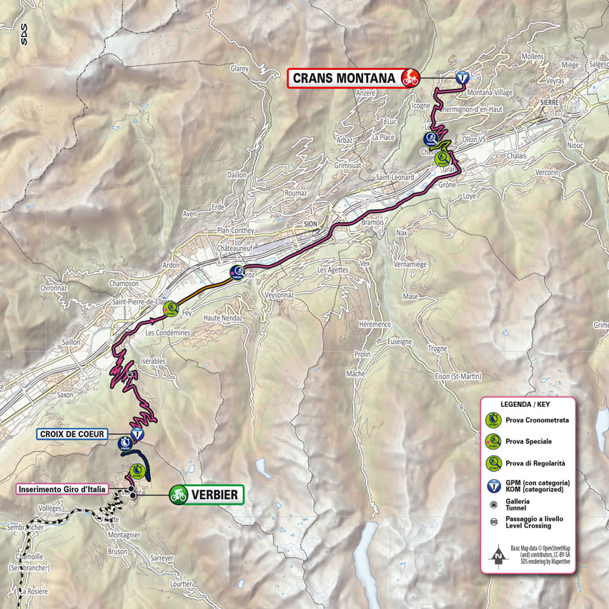 Planimetria/Map Tappa 13 Giro-E Enel X Way 2023