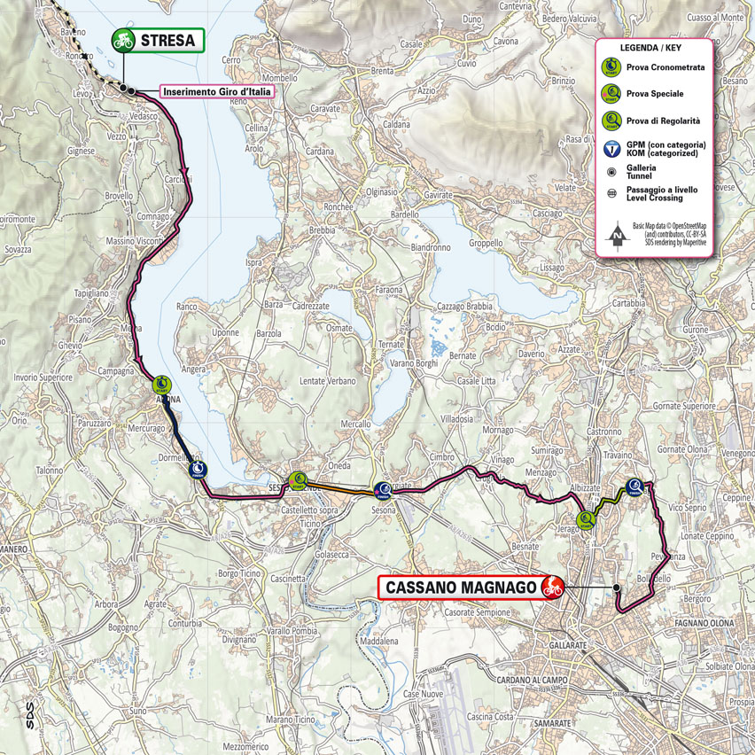 Planimetria/Map Tappa 14 Giro-E Enel X Way 2023
