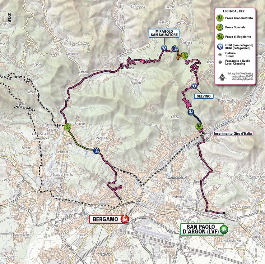 Planimetria/Map Tappa 15 Giro-E Enel X Way 2023