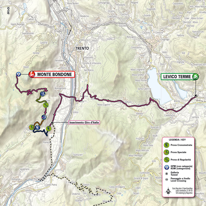 Planimetria/Map Tappa 16 Giro-E Enel X Way 2023
