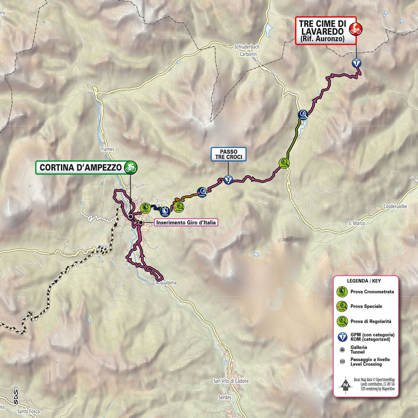 Planimetria/Map Tappa 19 Giro-E Enel X Way 2023