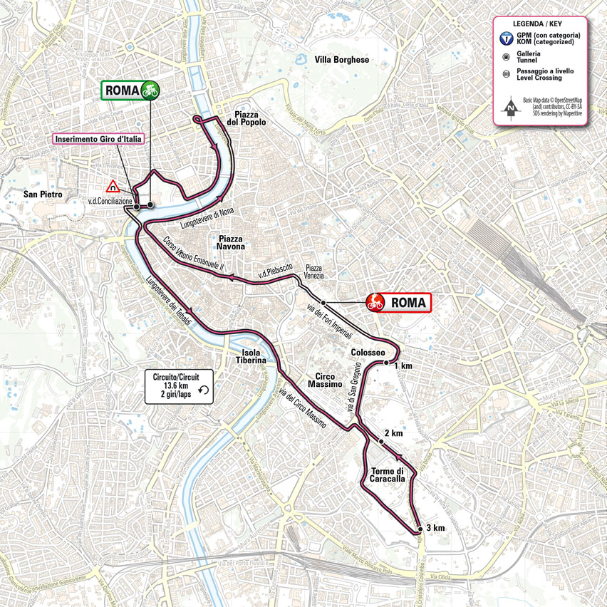 Planimetria/Map Tappa 20 Giro-E Enel X Way 2023