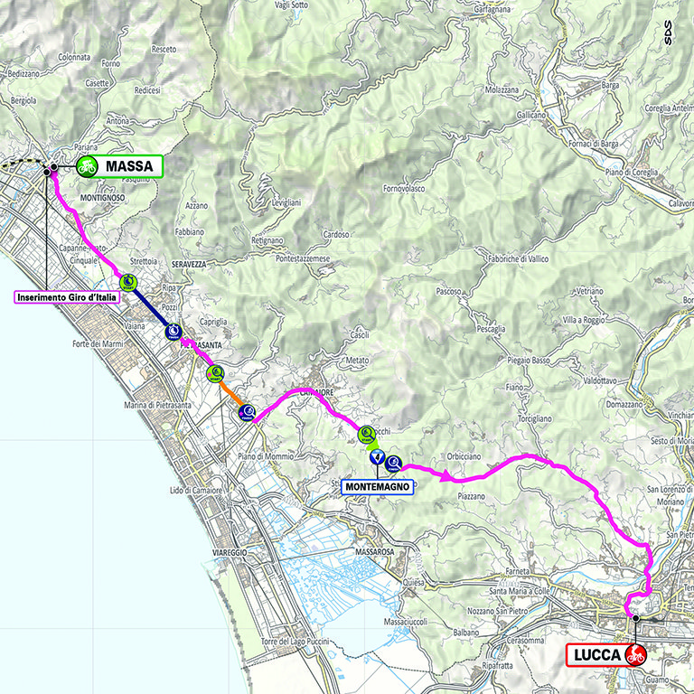 Planimetria/Map Tappa 5 Giro-E 2024