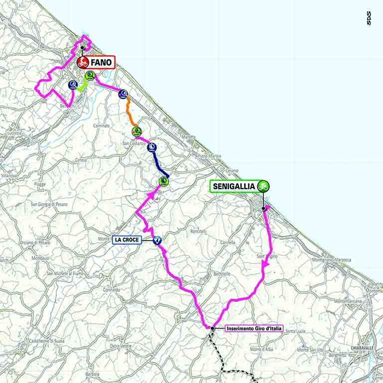 Planimetria/Map Tappa 12 Giro-E 2024