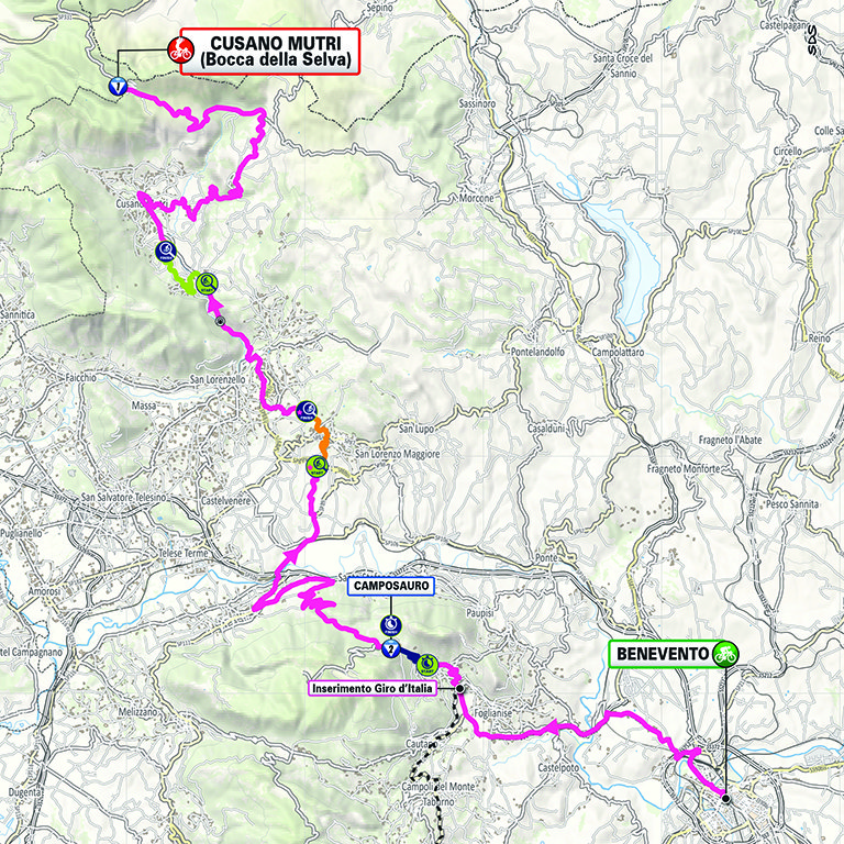 Planimetria/Map Tappa 10 Giro-E 2024