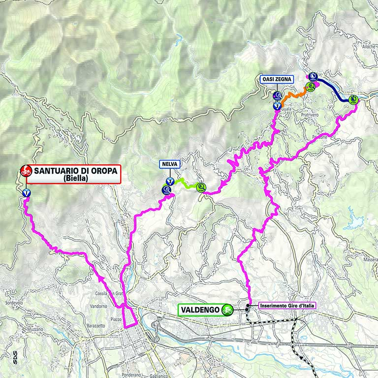 Planimetria/Map Tappa 2 Giro-E 2024