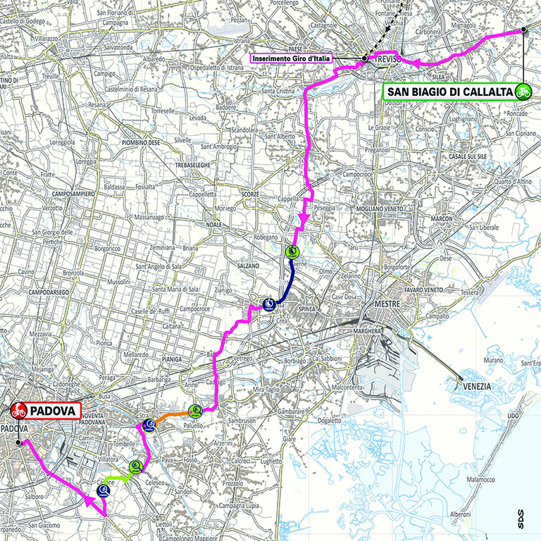 Planimetria/Map Tappa 18 Giro-E 2024