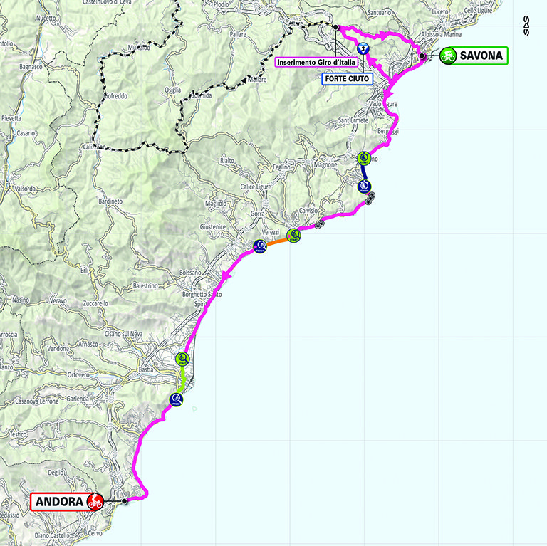 Planimetria/Map Tappa 4 Giro-E 2024