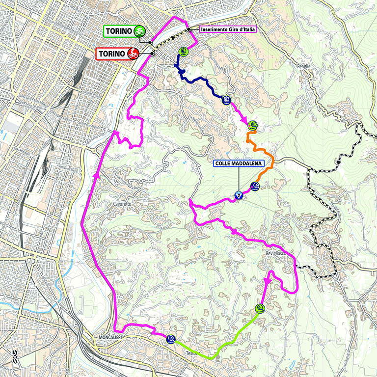 Planimetria/Map Tappa 1 Giro-E 2024