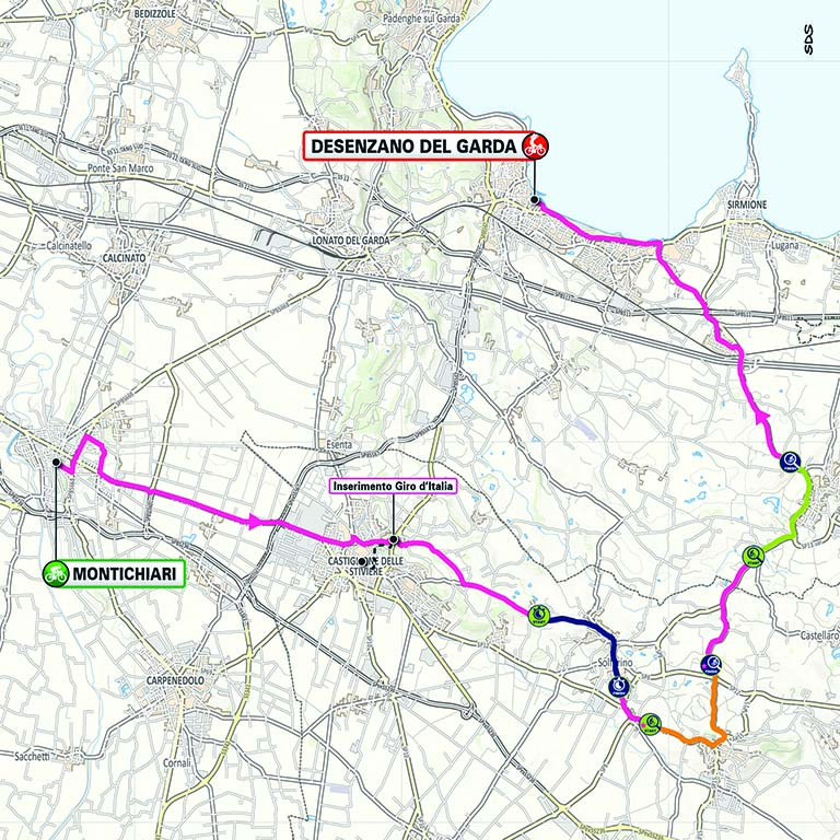 Planimetria/Map Tappa 14 Giro-E 2024