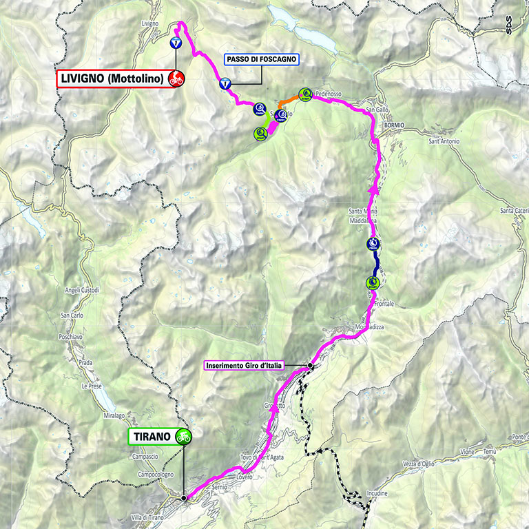 Planimetria/Map Tappa 15 Giro-E 2024