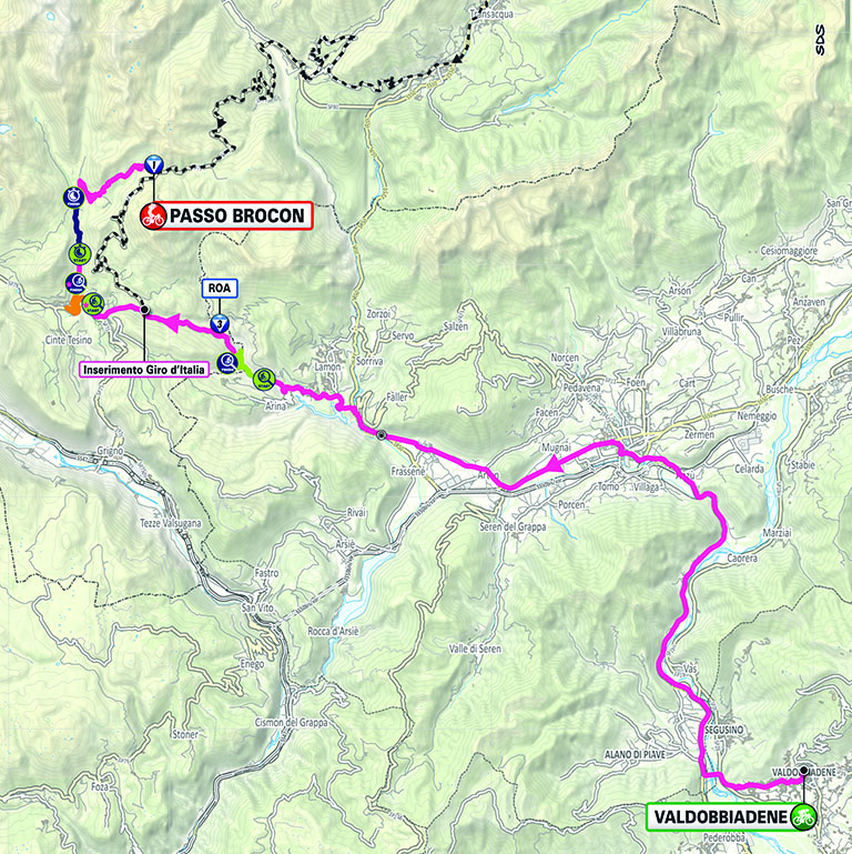 Planimetria/Map Tappa 17 Giro-E 2024