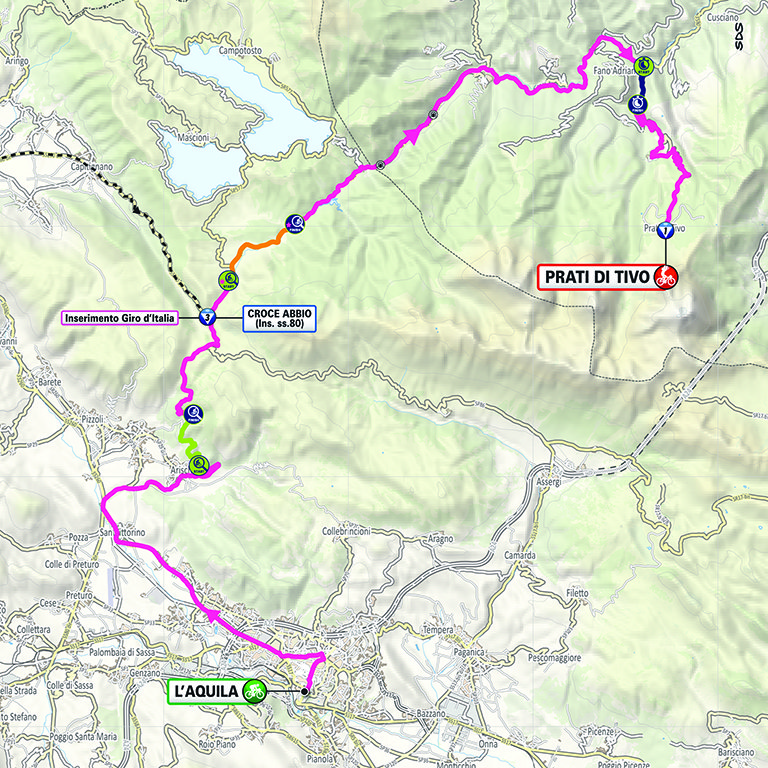 Planimetria/Map Tappa 8 Giro-E 2024