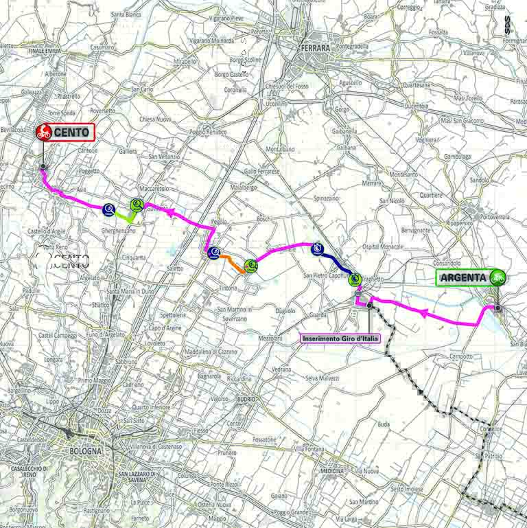 Planimetria/Map Tappa 13 Giro-E 2024