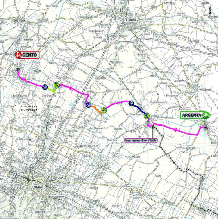 Planimetria/Map Tappa 13 Giro-E 2024