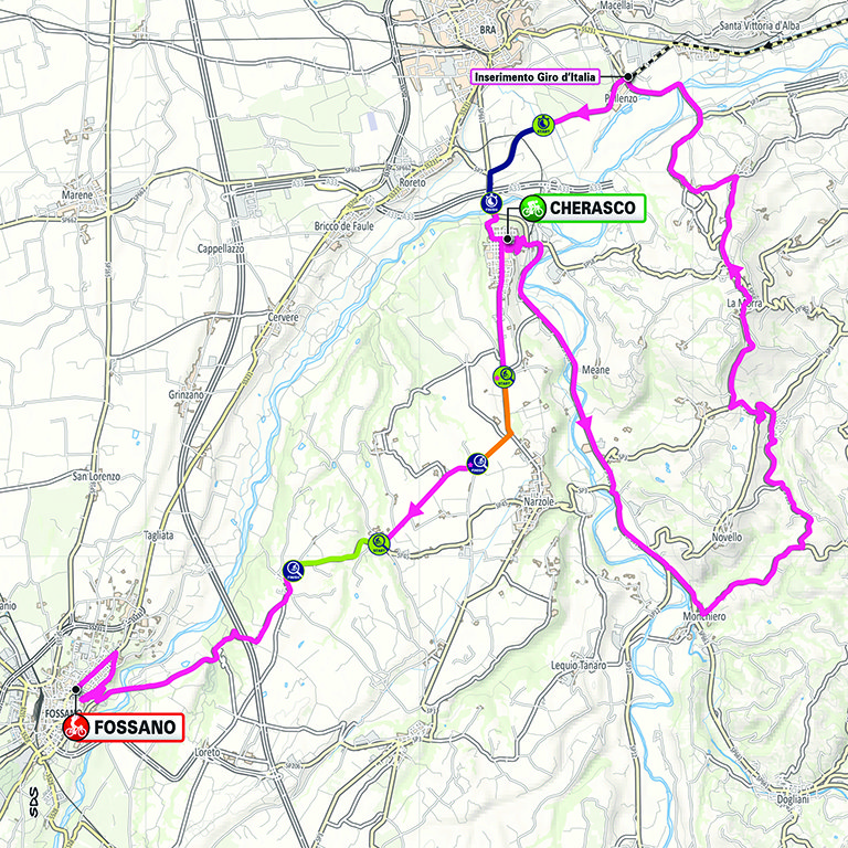 Planimetria/Map Tappa 1 Giro-E 2024