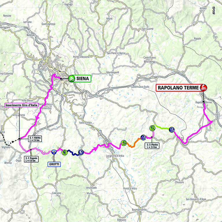 Planimetria/Map Tappa 6 Giro-E 2024
