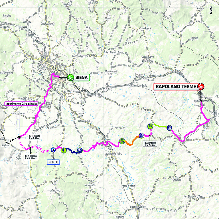Planimetria/Map Tappa 6 Giro-E 2024