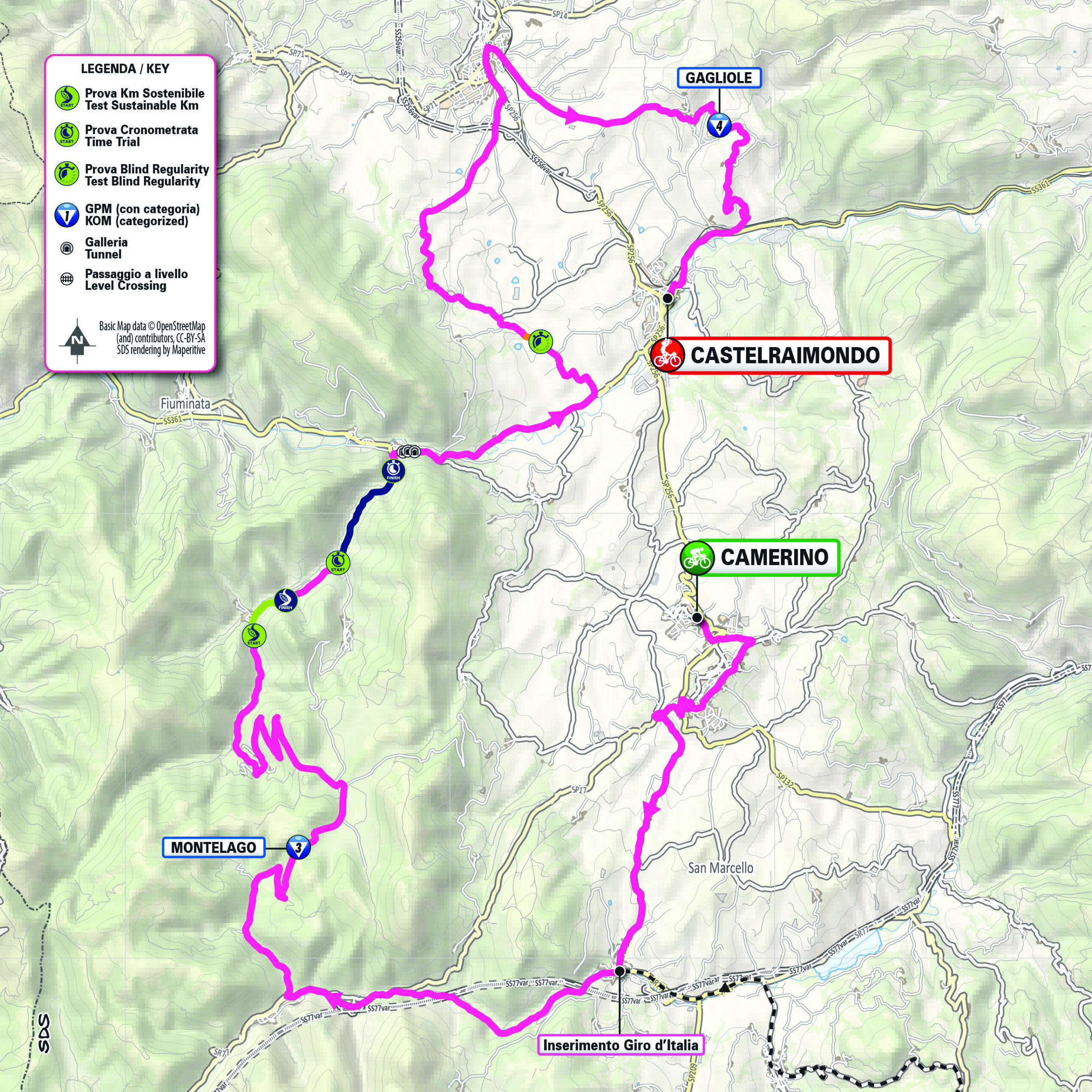 Planimetria/Map Tappa 5 Giro-E 2025