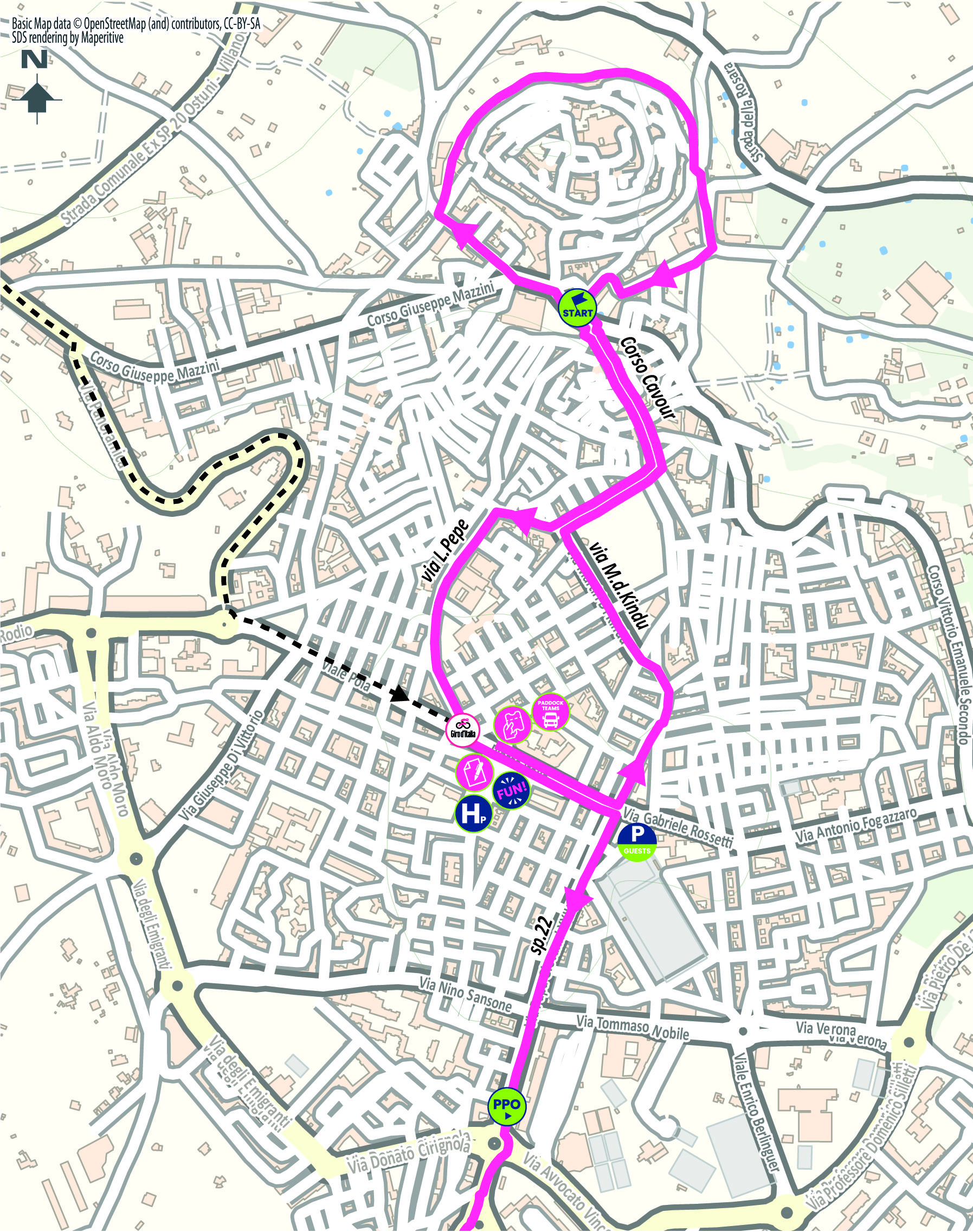 Partenza/Start Tappa 1 Giro-E 2025