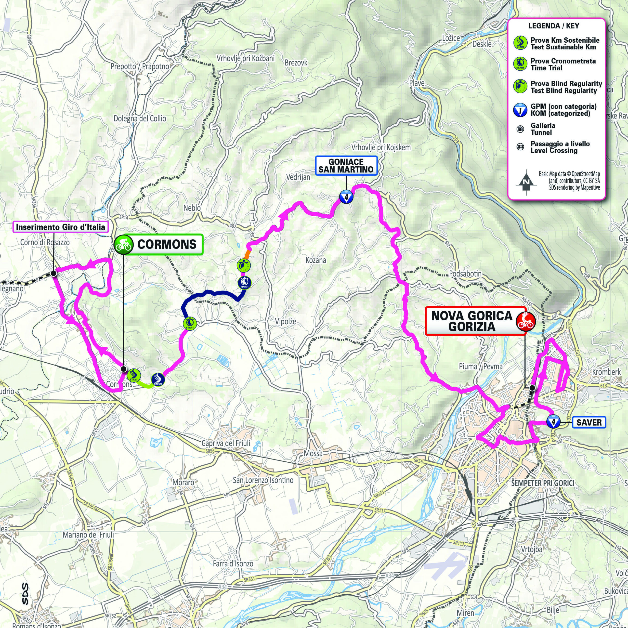 Planimetria/Map Tappa 11 Giro-E 2025