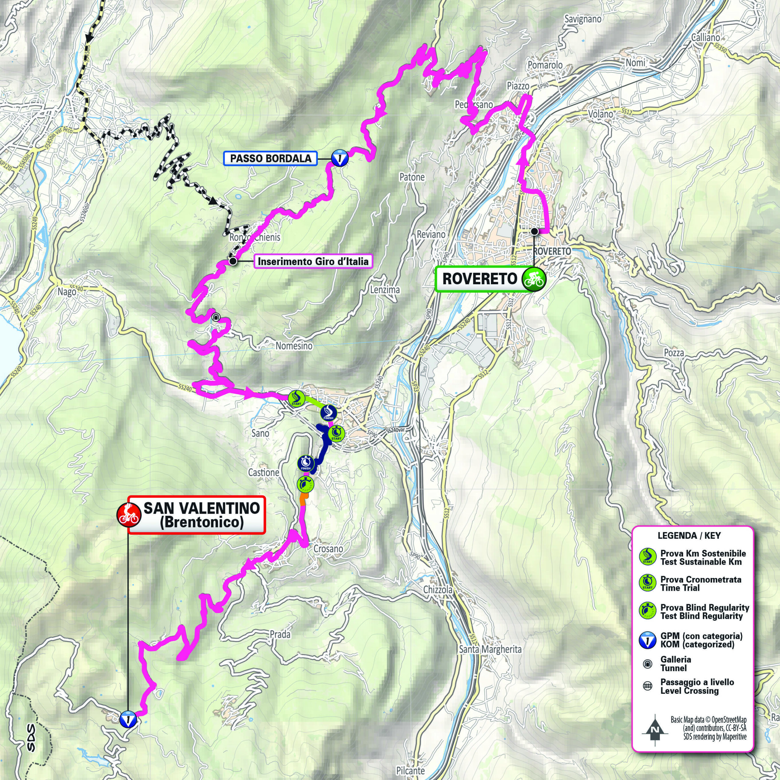 Planimetria/Map Tappa 13 Giro-E 2025