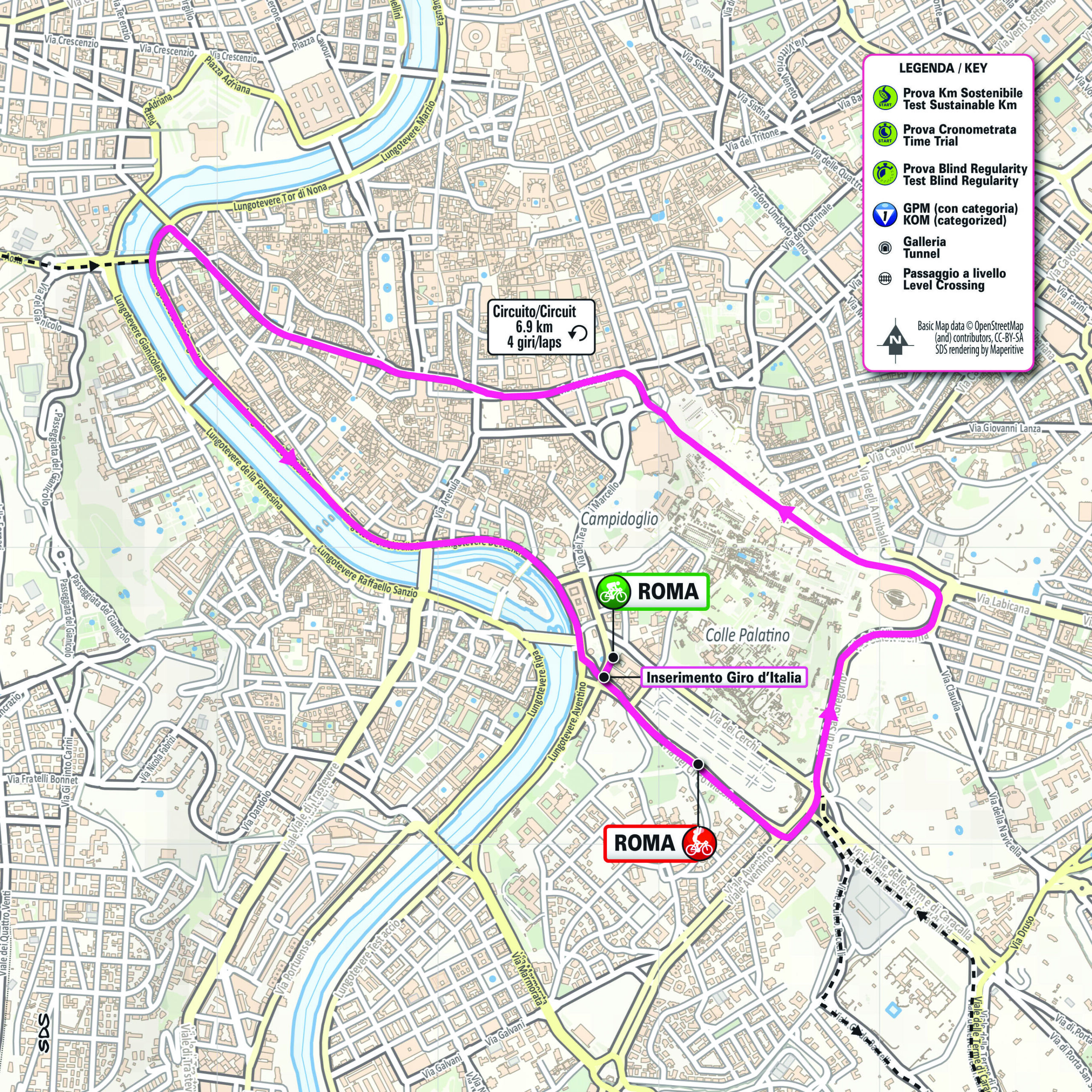 Planimetria/Map Tappa 18 Giro-E 2025