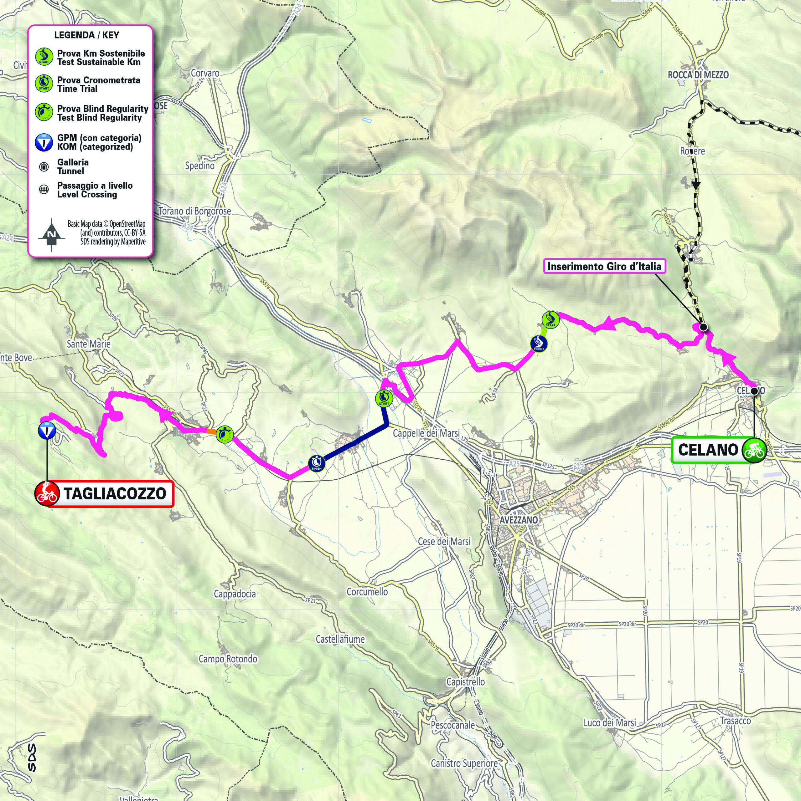 Planimetria/Map Tappa 4 Giro-E 2025