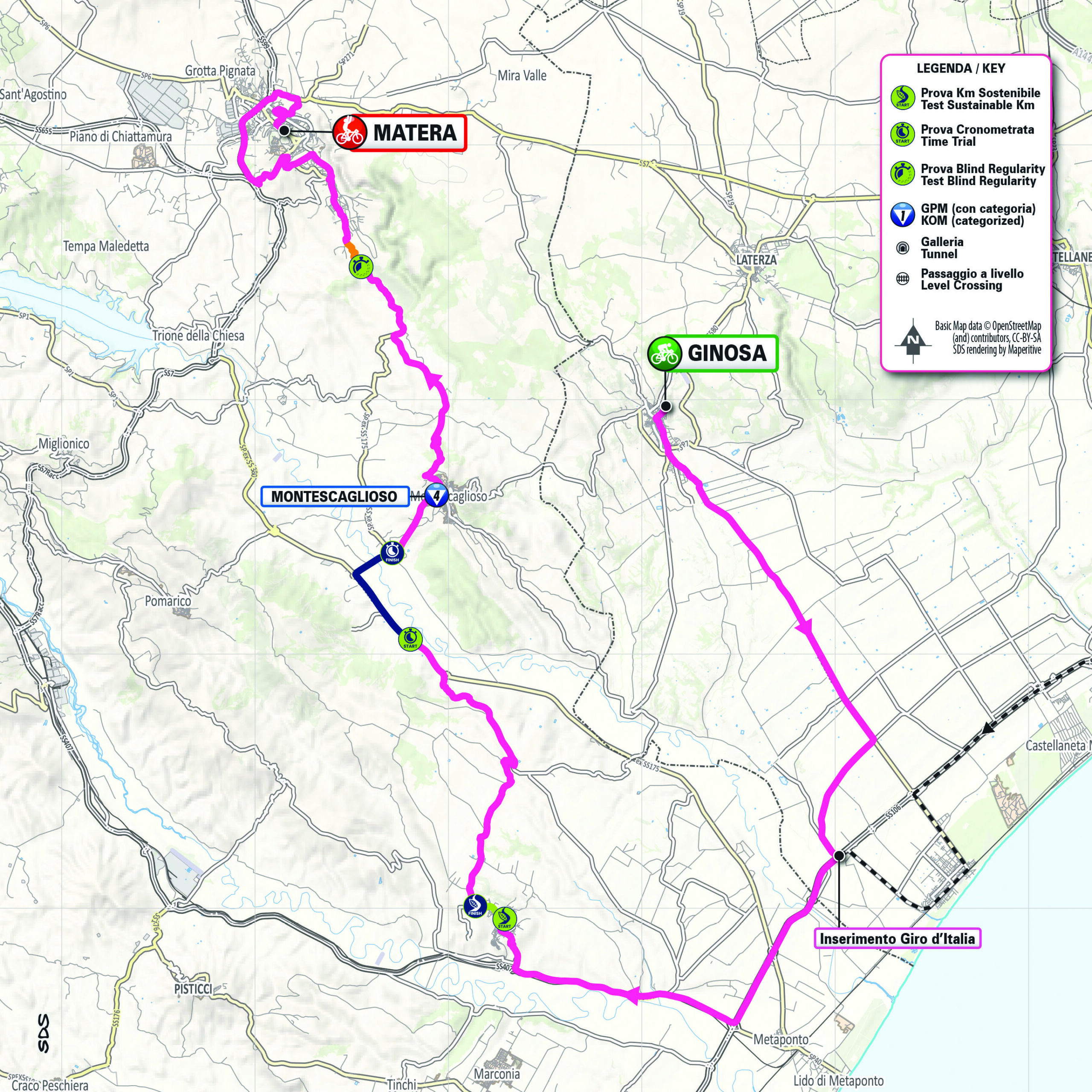Planimetria/Map Tappa 2 Giro-E 2025