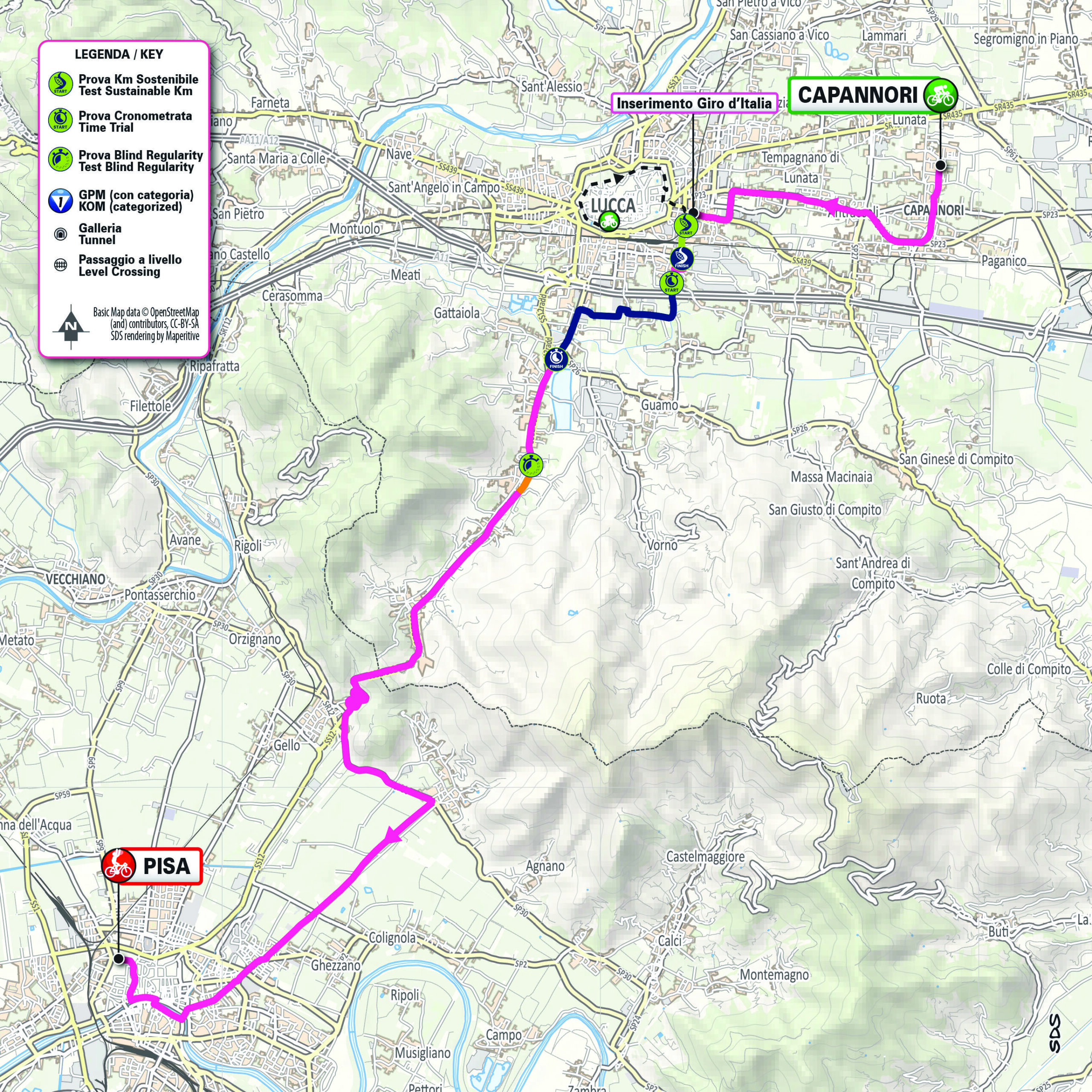 Planimetria/Map Tappa 7 Giro-E 2025