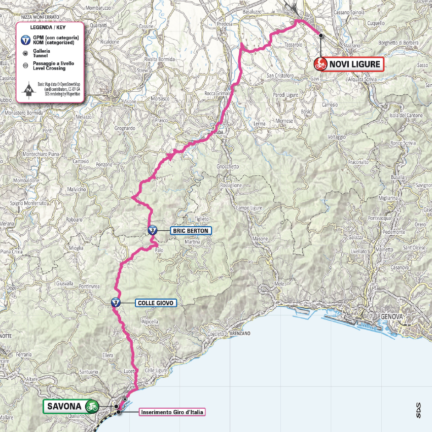 Planimetria/Map Tappa 9 Giro-E 2026
