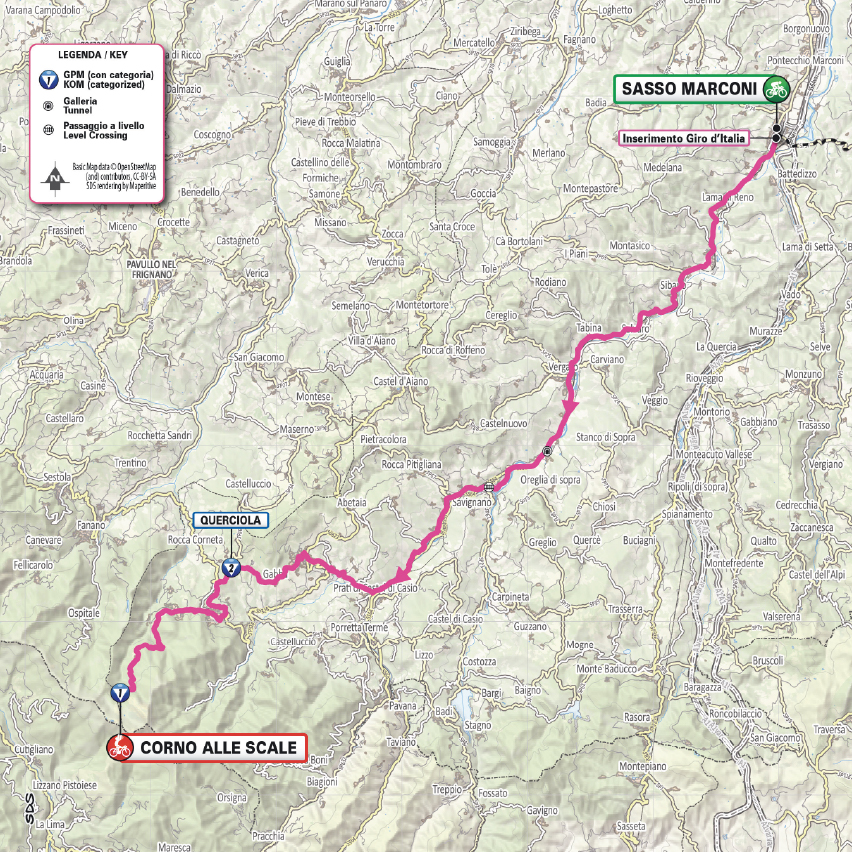 Planimetria/Map Tappa 6 Giro-E 2026
