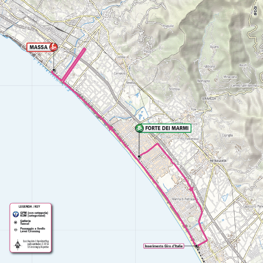 Planimetria/Map Tappa 7 Giro-E 2026