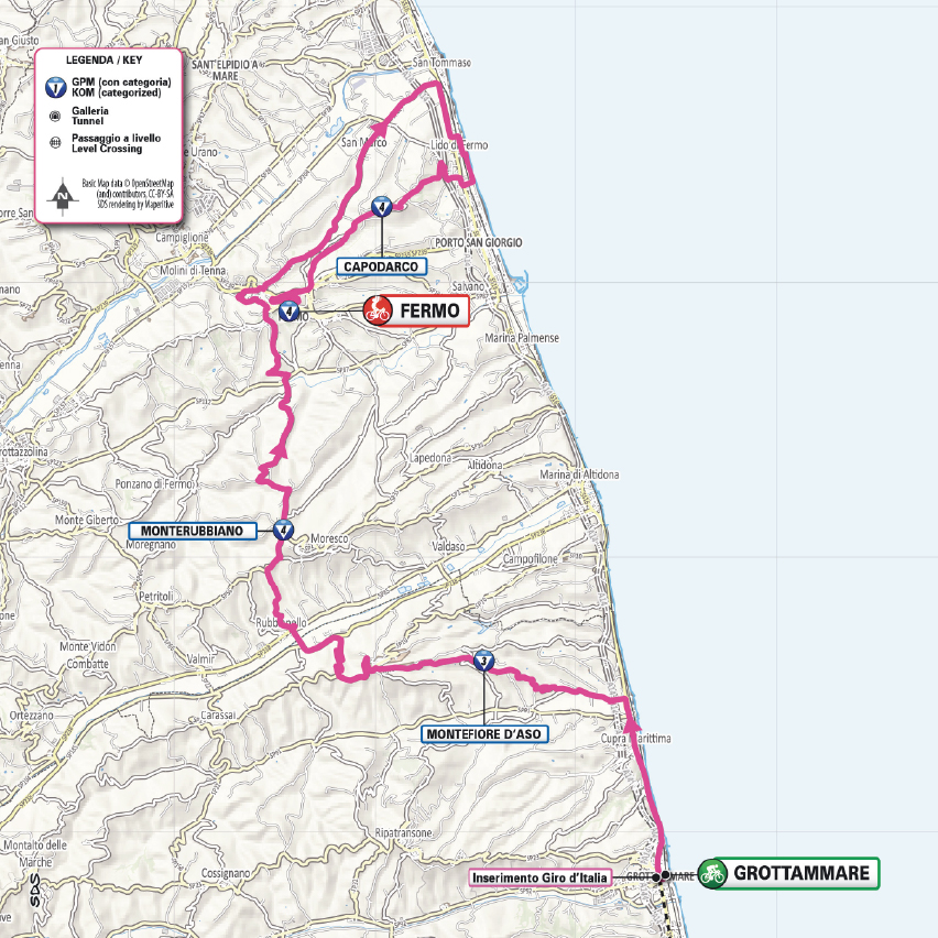 Planimetria/Map Tappa 5 Giro-E 2026