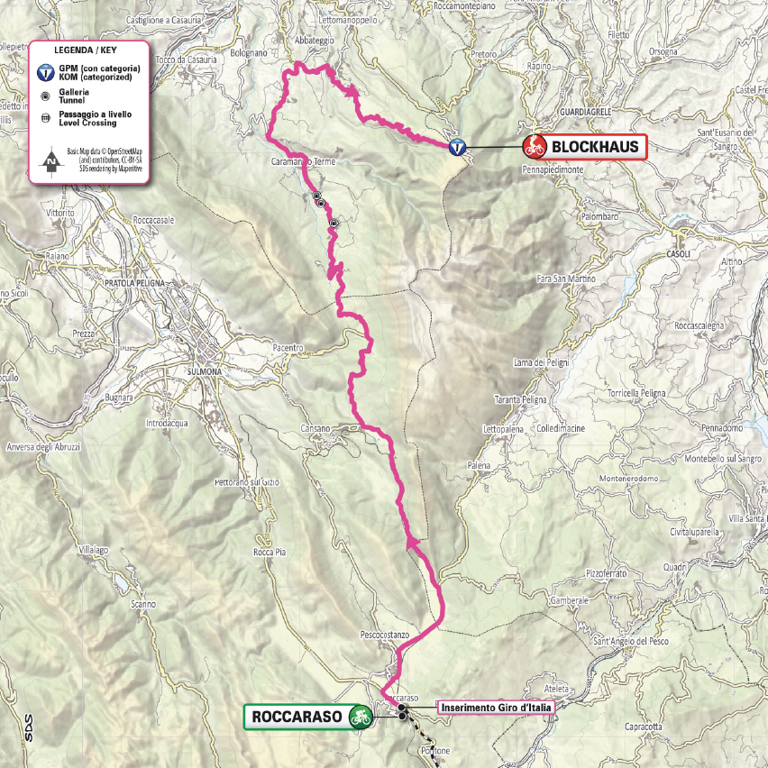 Planimetria/Map Tappa 4 Giro-E 2026
