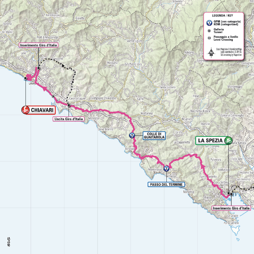 Planimetria/Map Tappa 8 Giro-E 2026