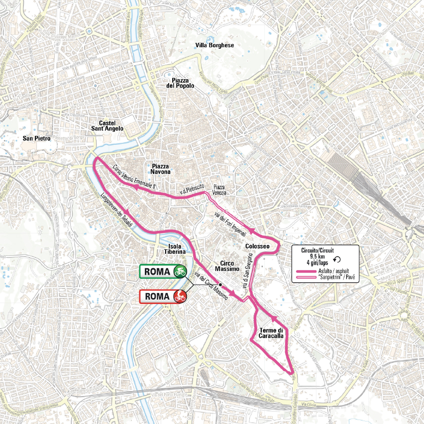 Planimetria/Map Tappa 18 Giro-E 2026