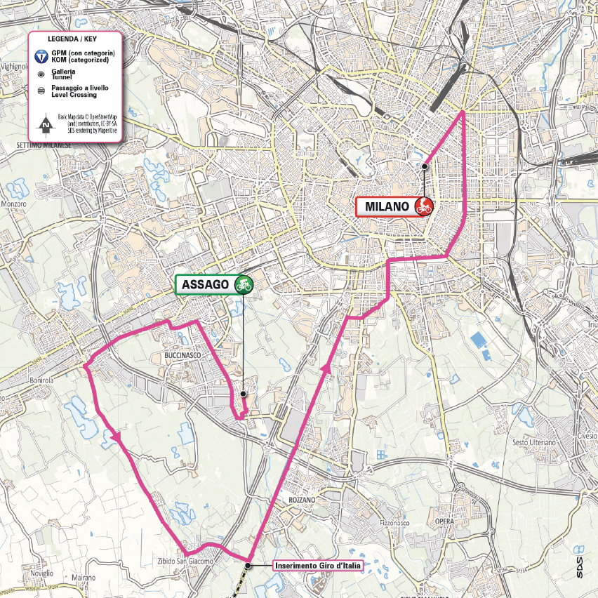 Planimetria/Map Tappa 12 Giro-E 2026
