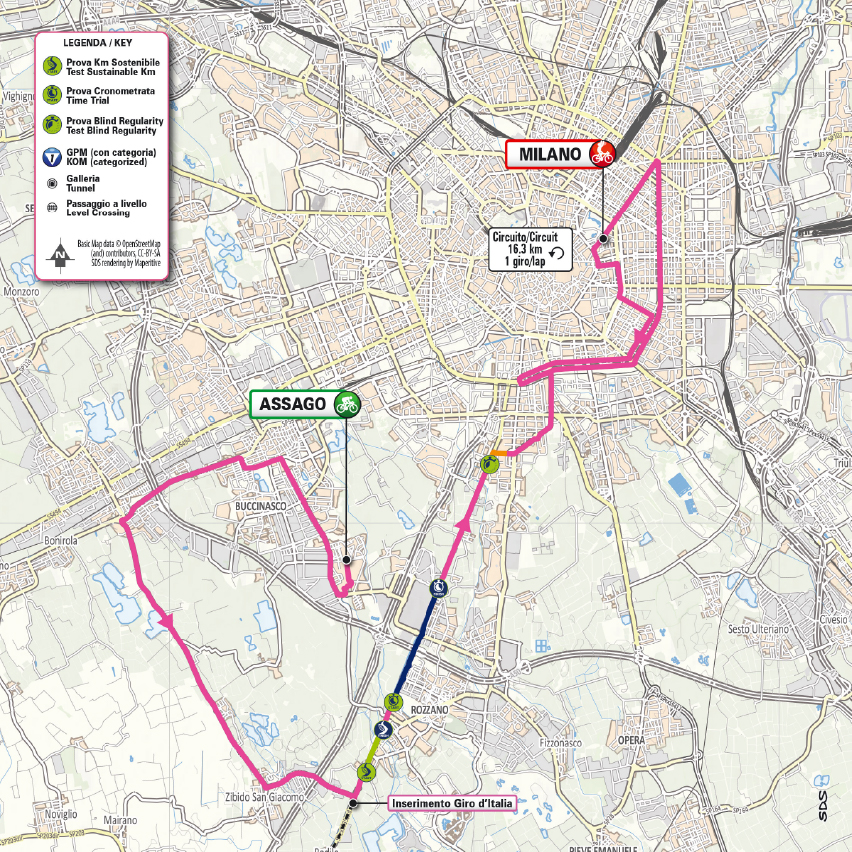 Planimetria/Map Tappa 12 Giro-E 2026