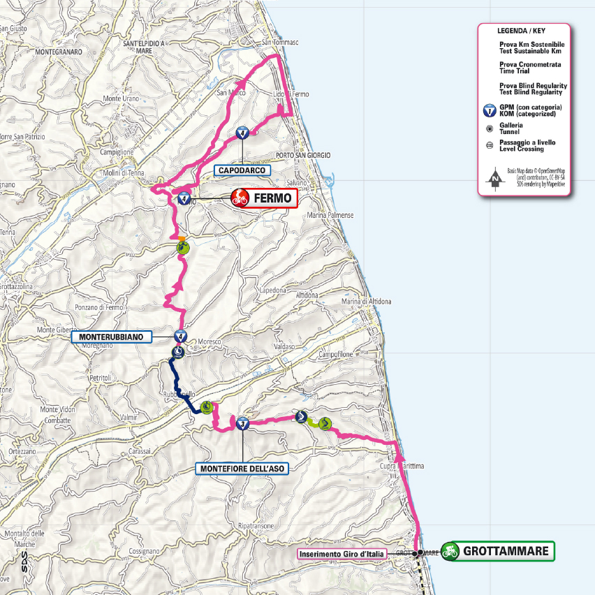 Planimetria/Map Tappa 5 Giro-E 2026
